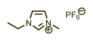 1-Ethyl-3-methylimidazolium hexafluorophosphate 구조식