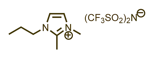 1,2-Dimethyl-3-propylimidazolium bis(trifluoromethylsulfonyl)imide 구조식
