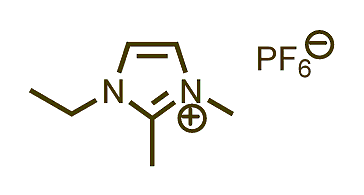 1-Ethyl-2,3-dimethylimidazolium hexafluorophosphate 구조식