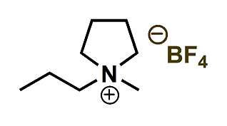 1-Methyl-1-propylpyrrolidinium tetrafluoroborate 구조식