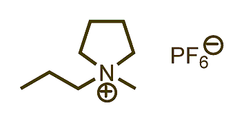 1-Methyl-1-propylpyrrolidinium hexafluorophosphate 구조식