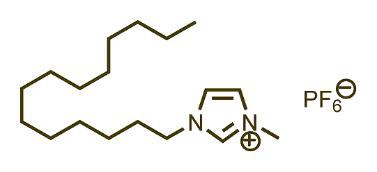 1-Methyl-3-tetradecylimidazolium hexafluorophosphate 구조식