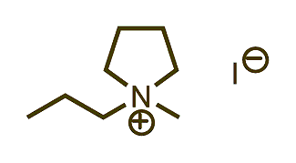 1-Methyl-1-propylpyrrolidinium iodide 구조식