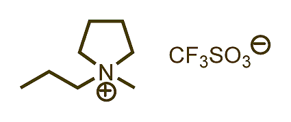 1-Methyl-1-propylpyrrolidinium triflate 구조식