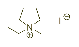1-Ethyl-1-methylpyrrolidinium iodide 구조식