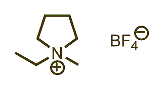 1-Ethyl-1-methylpyrrolidinium tetrafluoroborate 구조식