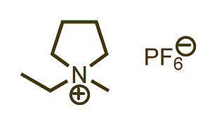 1-Ethyl-1-methylpyrrolidinium hexafluorophosphate 구조식