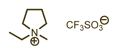 1-Ethyl-1-methylpyrrolidinium triflate 구조식