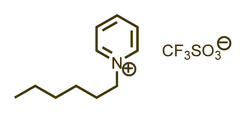 1-Hexylpyridinium triflate 구조식