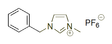 1-Benzyl-3-methylimidazolium hexafluorophosphate 구조식