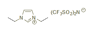 1,3-Diethylimidazolium bis(trifluoromethylsulfonyl)imide 구조식