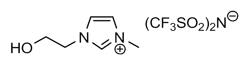 1-(2-Hydroxyethyl)-3-methylimidazolium bis(trifluoromethylsulfonyl)imide 구조식