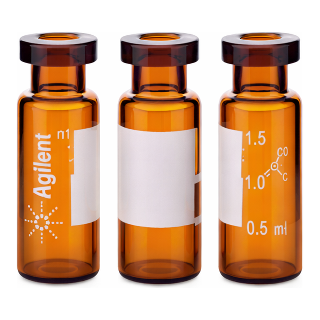 Agilent Vial,crimp/snap,2ml,ambr,CE,100PK
