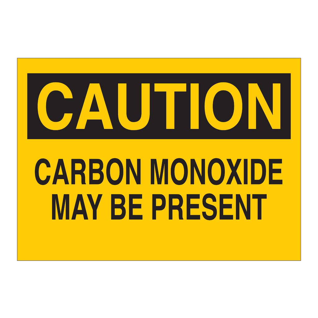 Brady CAUTION Carbon Monoxide May Be Present Sign