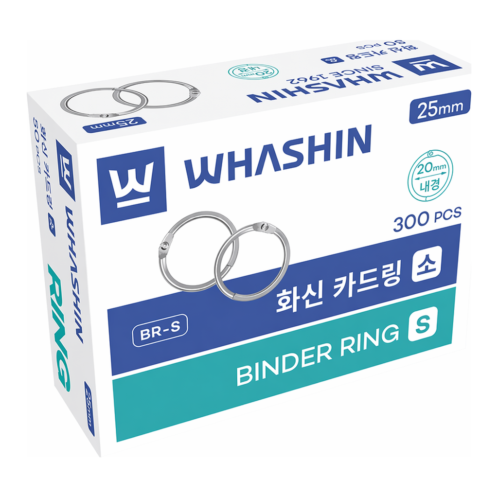 OFFICENEX 화신 카드링 소(25mm/내경20mm/300개입)
