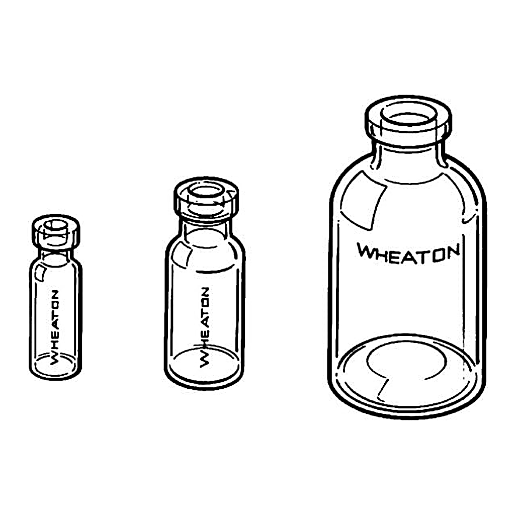 Merck Wheaton glass serum bottle