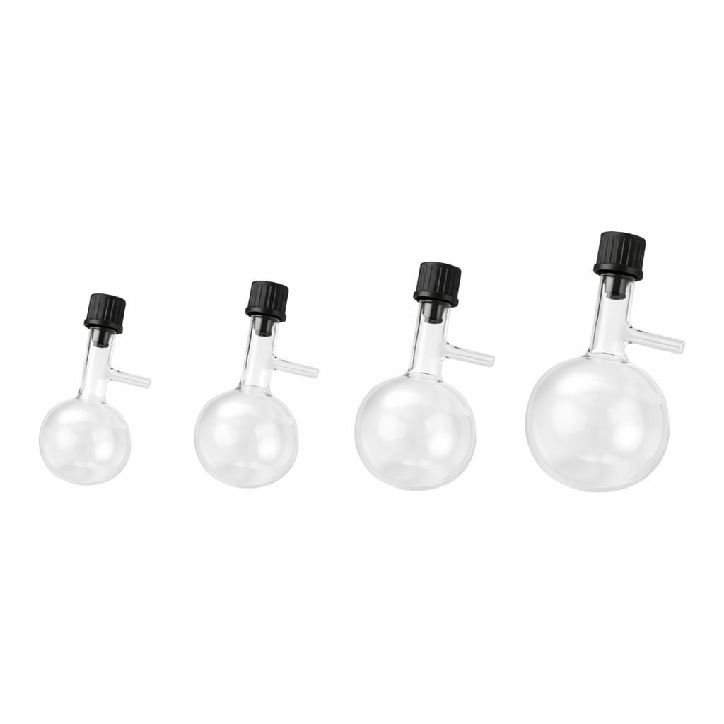 AS ONE Round Schlenk (PTFE Valve) 50mL