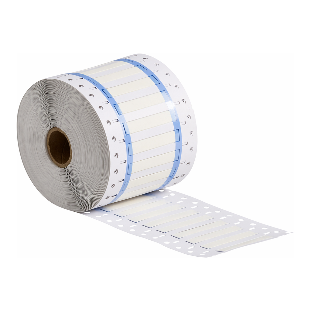 Brady PermaSleeve Heat Shrink Wire and Cable Labels, 1/8" Dia, for 1" Small Core Printers