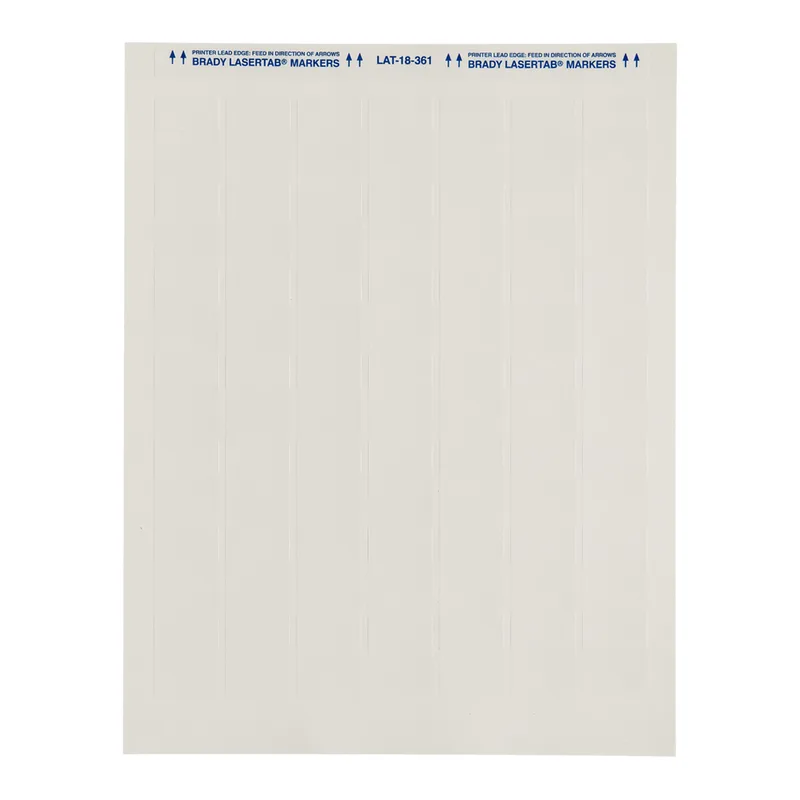 Brady LaserTab Self Laminating Polyester Labels