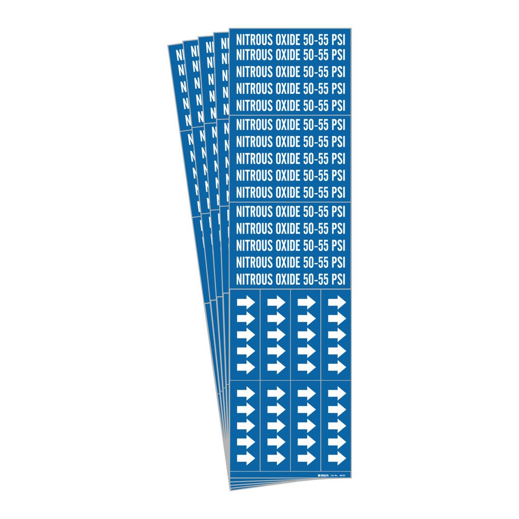 Brady NITROUS OXIDE 50-55 PSI Pipe Marker