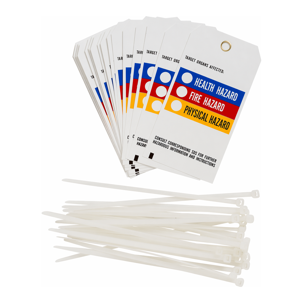 Brady Tag: TARGET ORGANS AFFECTED HEALTH HAZARD: FIRE HAZARD: REACTIVITY: CONSULT CORRESPOND…