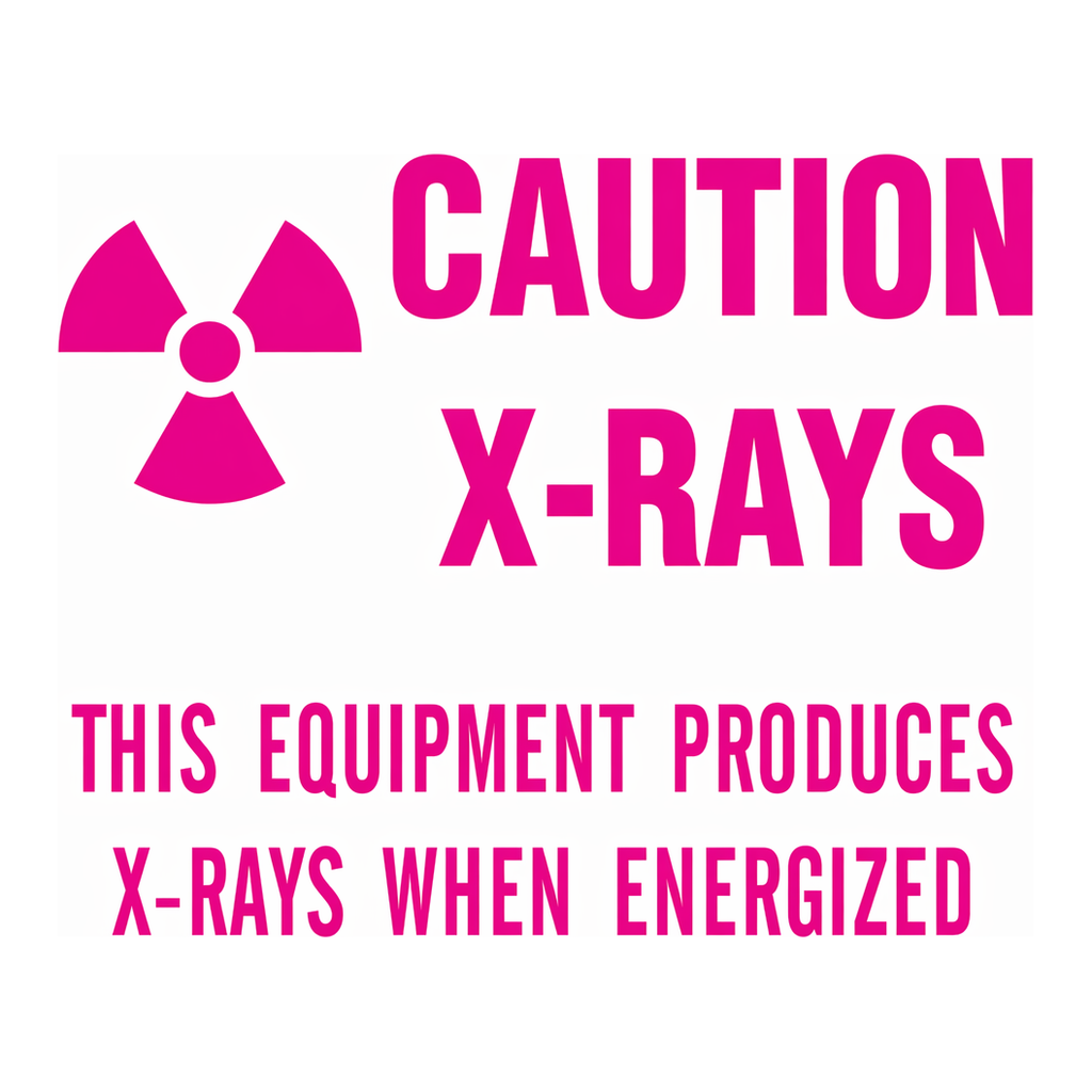 Brady CAUTION X-Rays This Equipment Produces X-Rays When Energized Sign