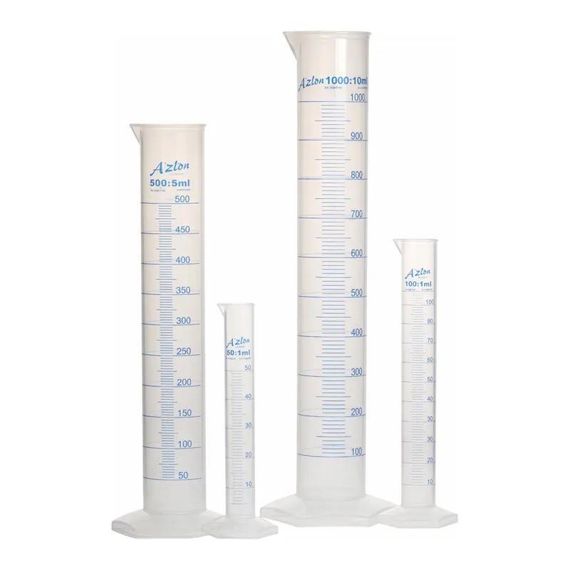 Merck Azlon Hexagonal Base Polypropylene Cylinders with Printed Graduations