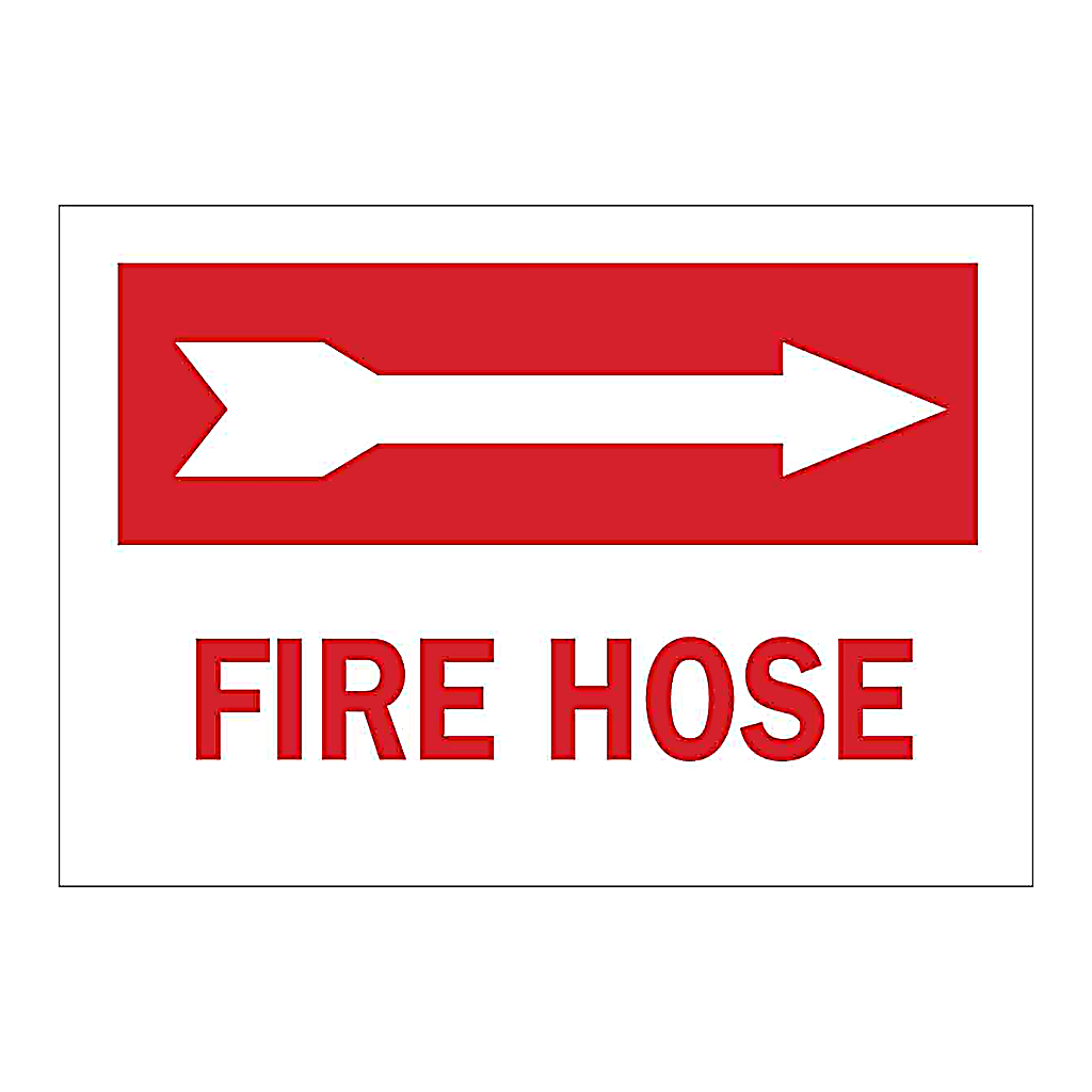 Brady Fire Hose Sign
