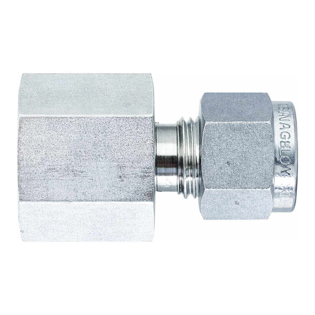 Restek Swagelok Fitting, Stainless Steel, 1/4in to 1/4in NPT Female Connector, 2-pk