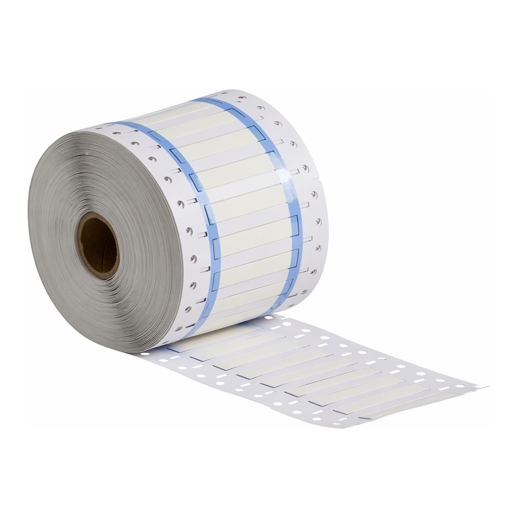 Brady PermaSleeve Heat Shrink Wire and Cable Labels, 3/16" Dia, for 1" Small Core Printers