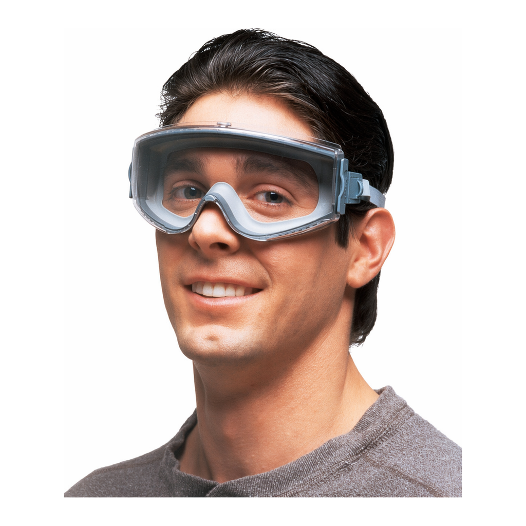 Thermo Fisher Scientific Uvex Stealth Chemical-Splash Goggles, Clear lens w/Uvextreme AF; Teal/gray body; Neoprene headband