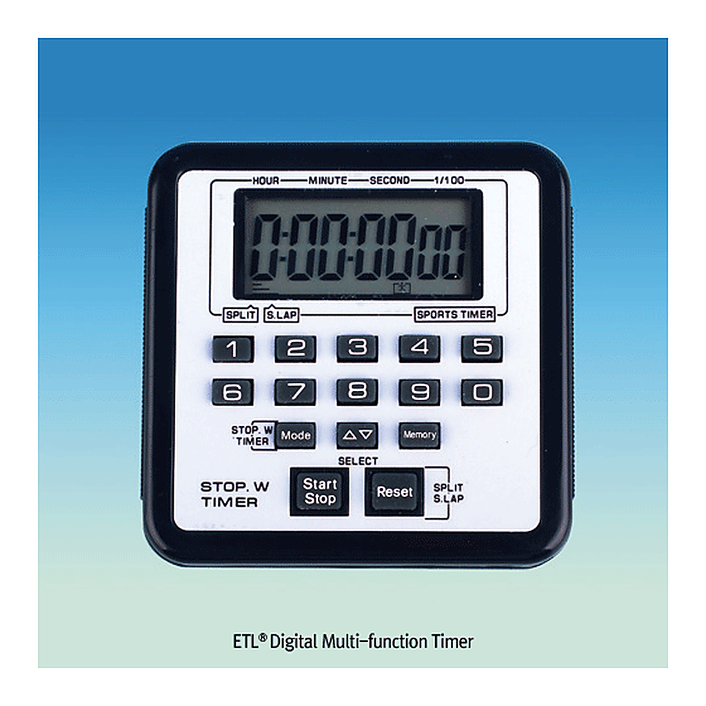 Daihan Science ETL Digital Multi-function Stopwatch/Timer, 0.01sec~100hr<br>With Count-Up/Down
