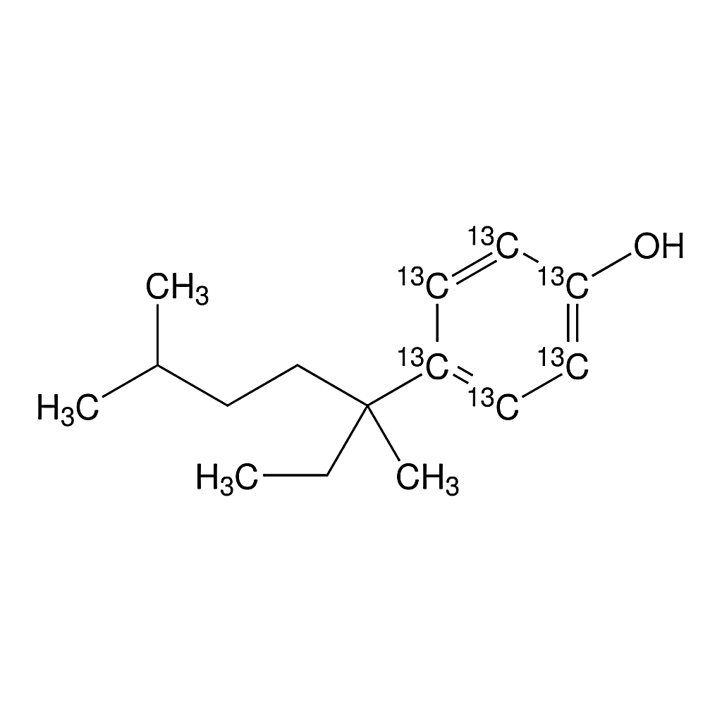 Merck 4-(3,6-Dimethyl-3-heptyl)phenol-ring-13C6 solution