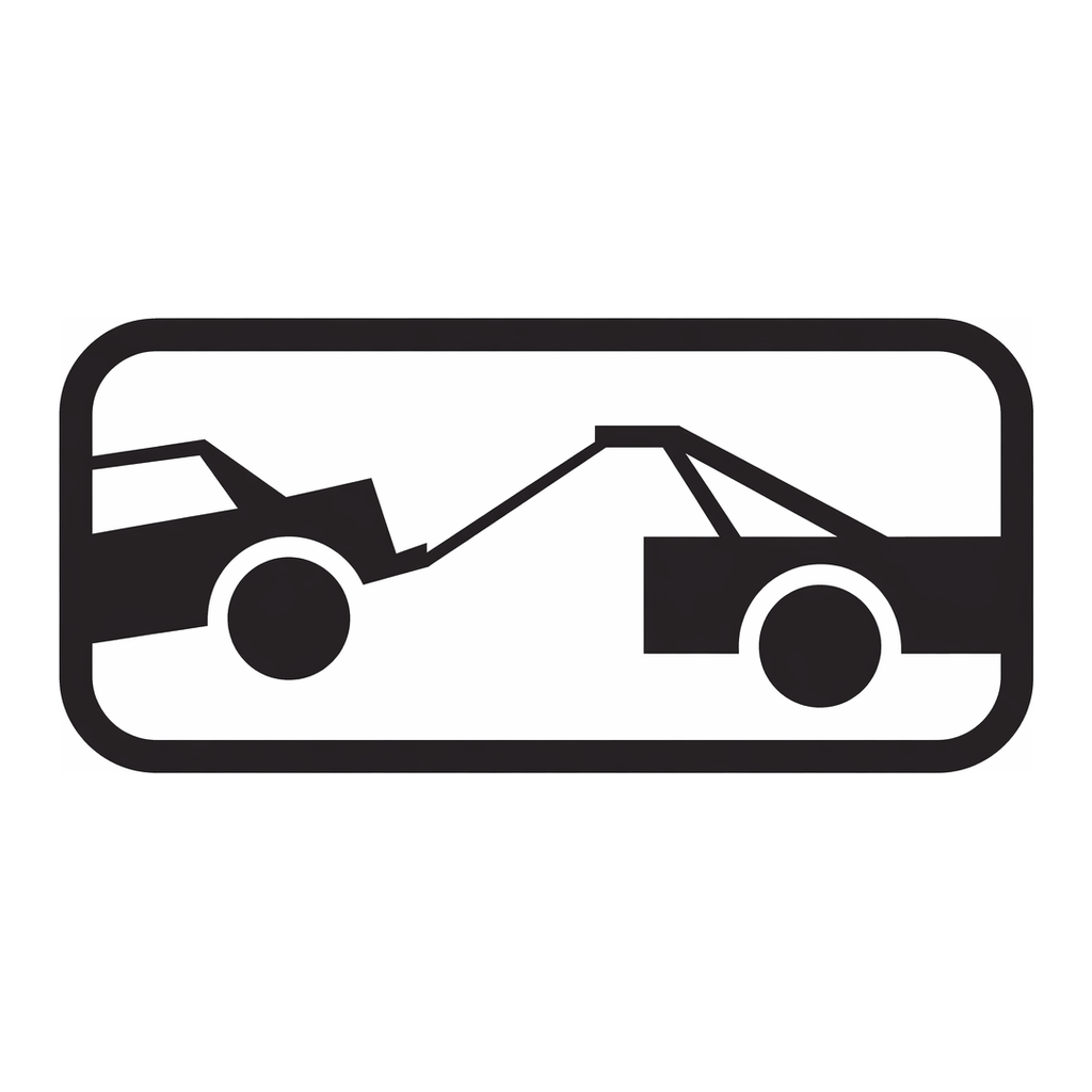 Brady Vehicle Being Towed Picto Sign