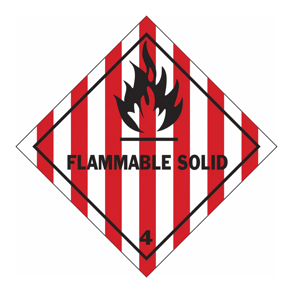 Brady FLAMMABLE SOLID 4 Hazardous Material Shipping Labels