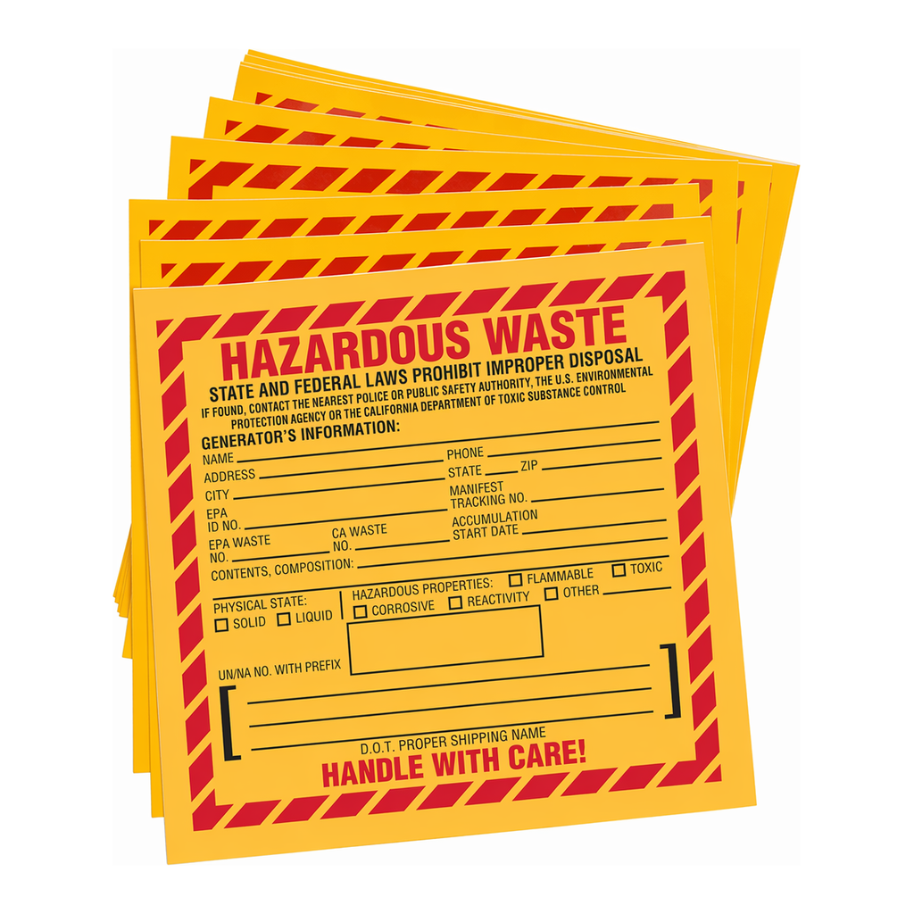 Brady California Hazardous Waste Federal or State DOT Labels