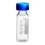 Waters Deactivated Clear Glass 12 x 32 mm Screw Neck Vial, with Cap and PTFE/Silicone Septum, 2 mL Volume, 100/pk