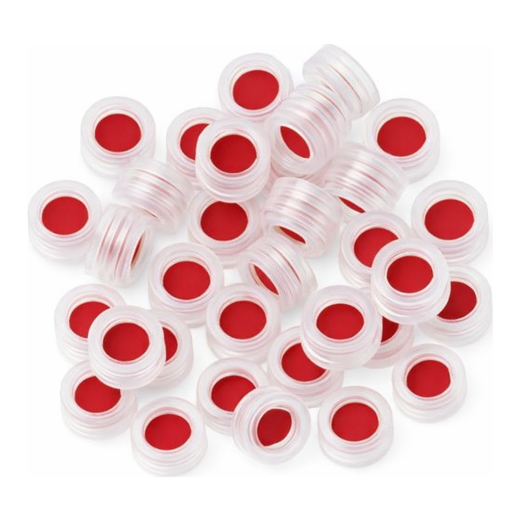 Restek Caps, Short Screw, 9mm Natural PTFE/Sil/PTFE Pack of 100
