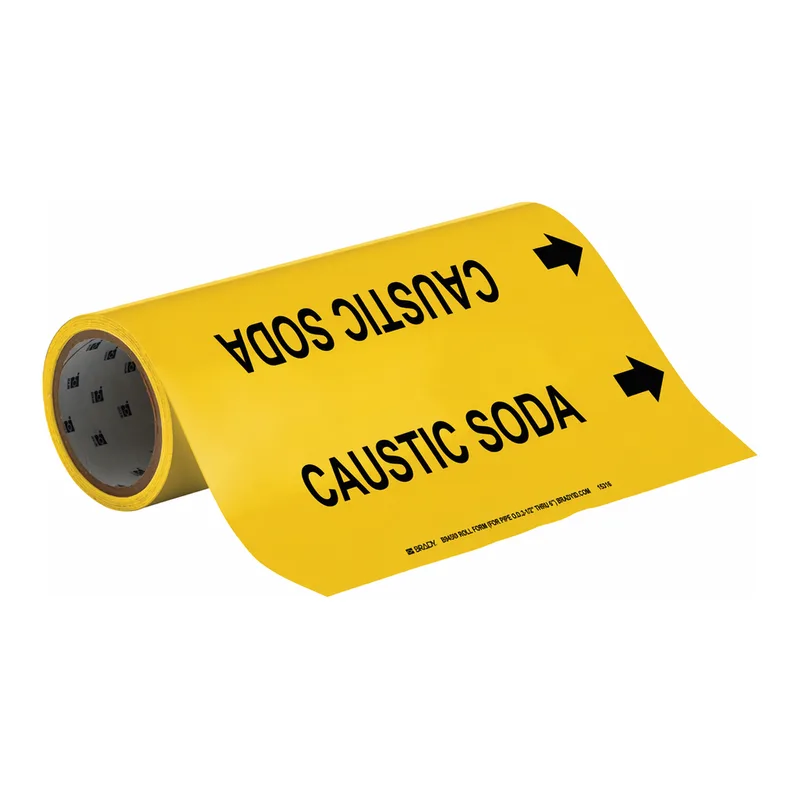 Brady CAUSTIC SODA Roll Form Pipe Marker