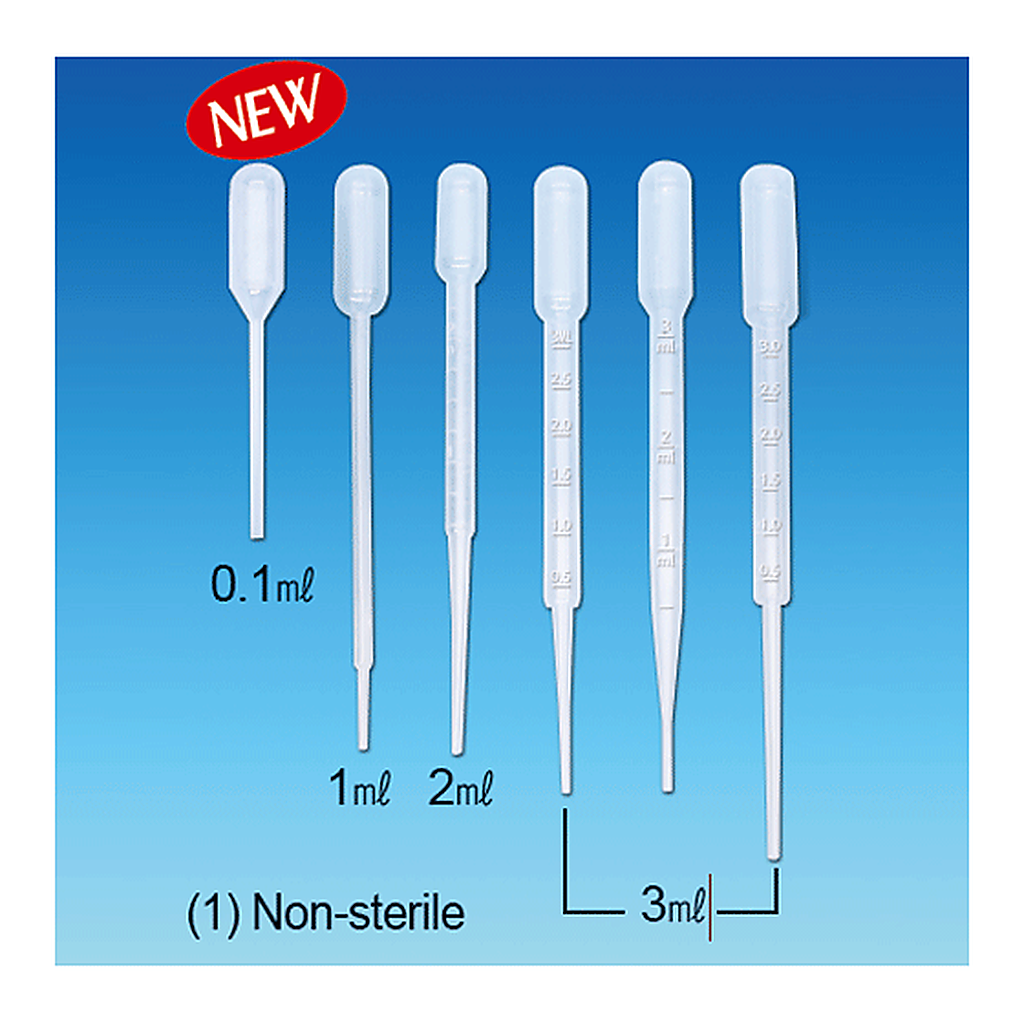 Daihan Science WisdTM Disposable Transfer Pipette, PE, Sterile or Non-sterile, 0.1~3㎖<br>With M