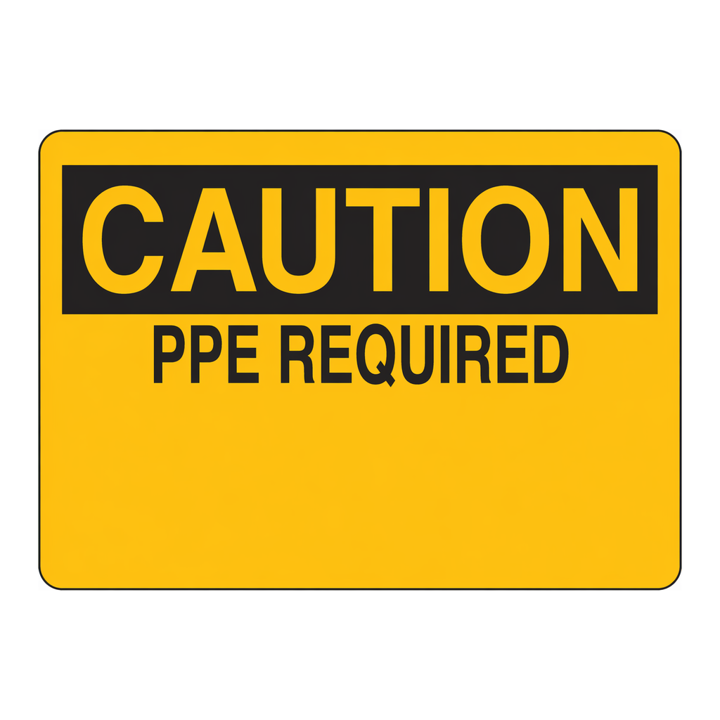 Brady CAUTION PPE Required Sign