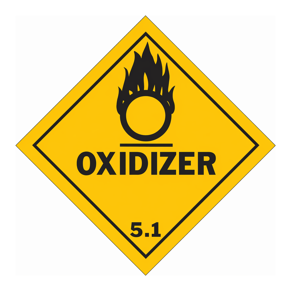 Brady OXIDIZER 5.1 Hazardous Material Shipping Labels