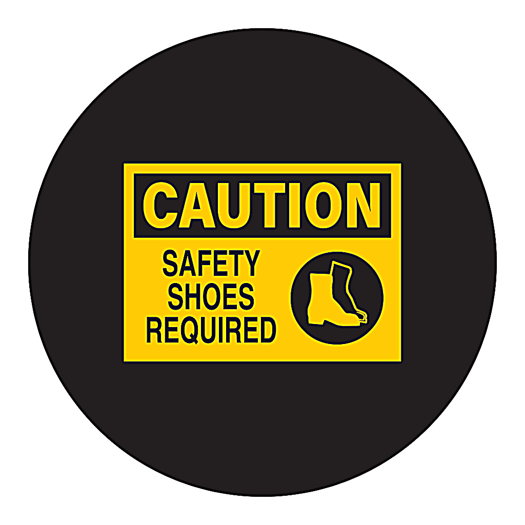 Brady GOBO Safety Sign Slides, CAUTION SAFETY SHOES REQUIRED