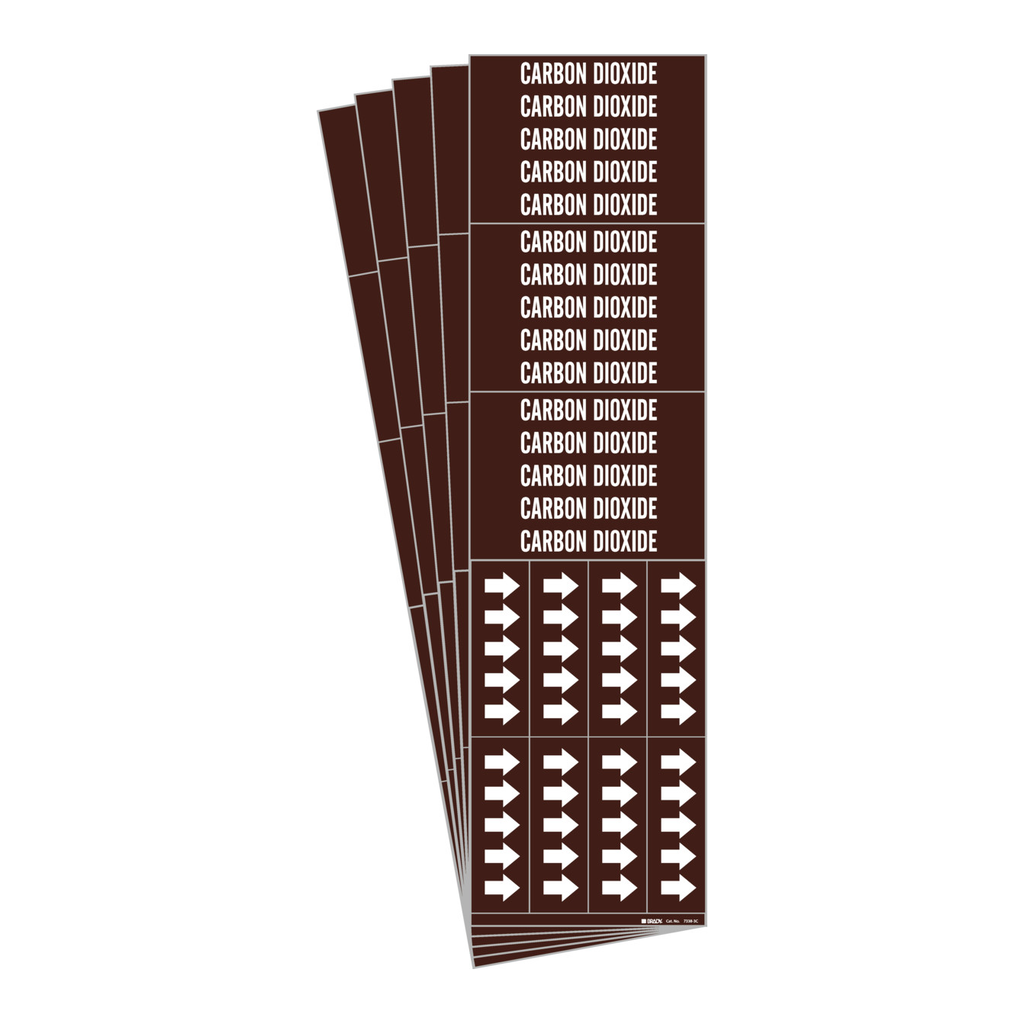 Brady Self-Adhesive Pipe Marker: CARBON DIOXIDE
