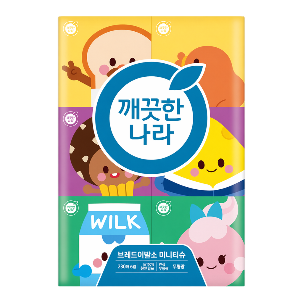 OFFICENEX [P]깨끗한나라 브레드이발소 미용티슈(230매*6입)