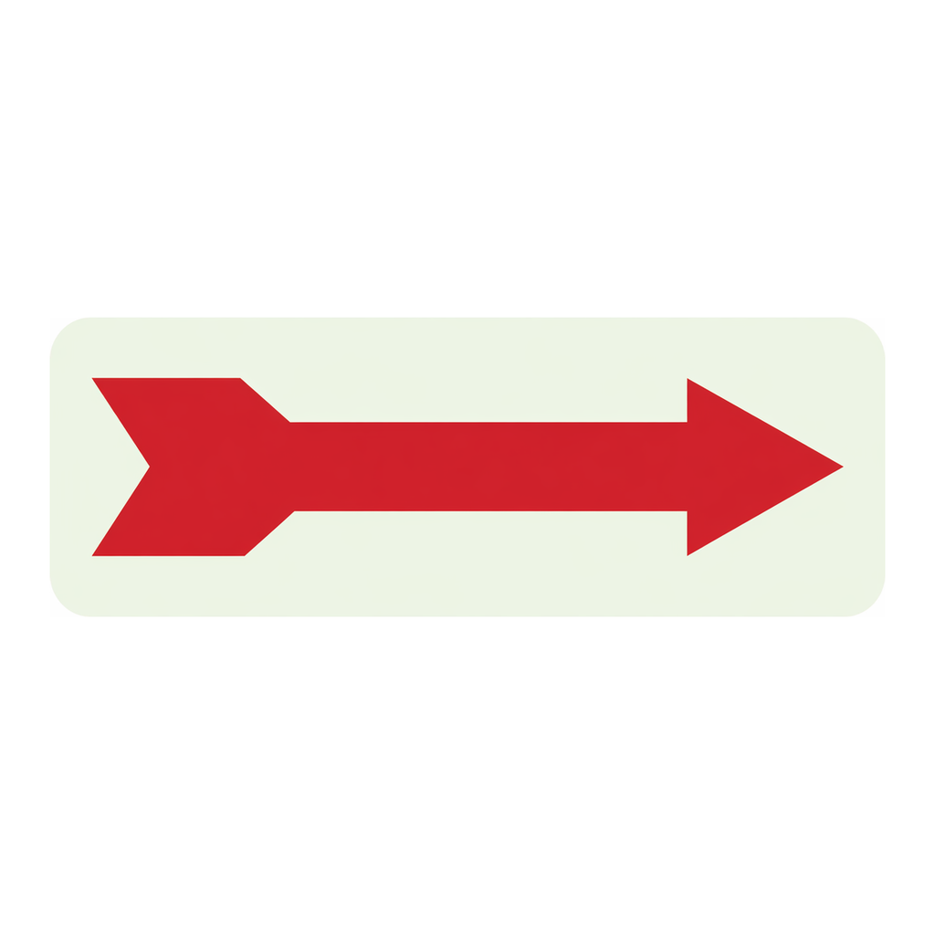 Brady BradyGlo Right Arrow Sign