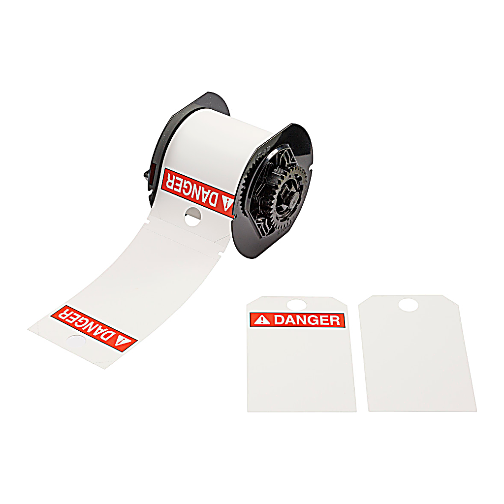 Brady LOTO Tags - ANSI DANGER, Printable Front, Blank Back, for B30 Printers