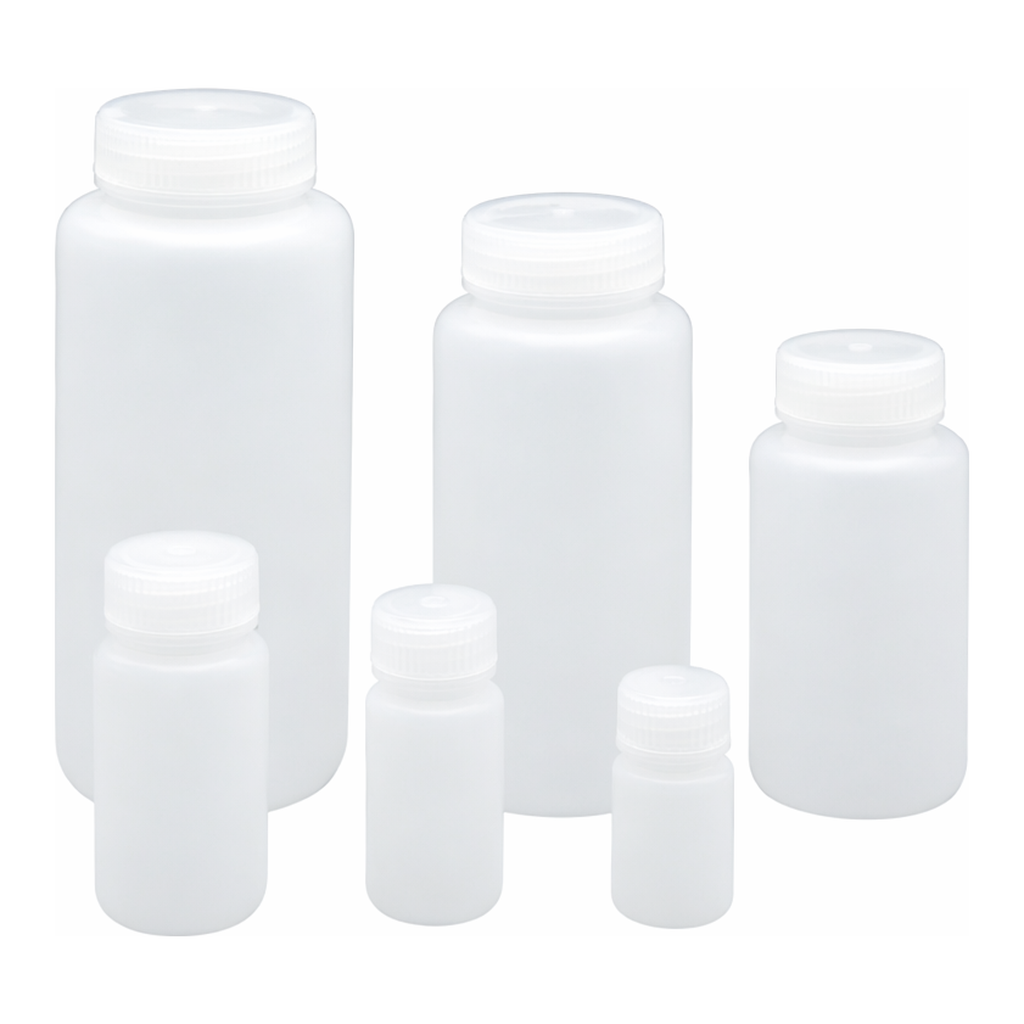 AS ONE Wide Mouth Reagent Bottle (HDPE), White, HDPE 광구 시약병 (백색)