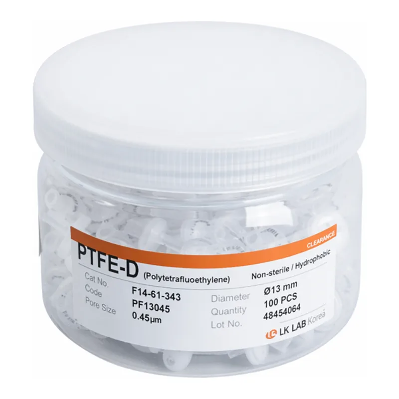 PTFE Syringe Filter PTFE 소수성 시린지 필터