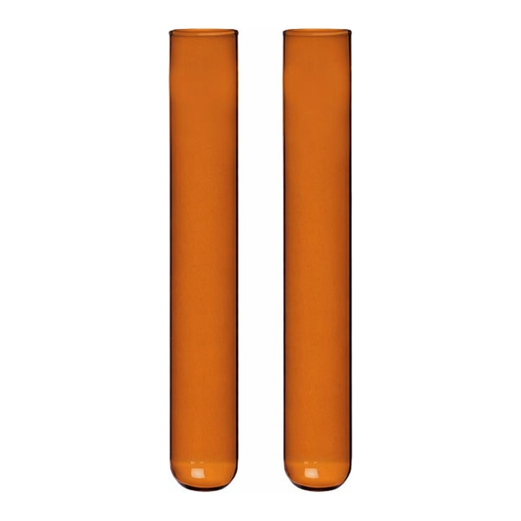 Amber Disposable Glass Test Tube, Kimble 갈색 일회용 유리 시험관, Borosilicate Glass